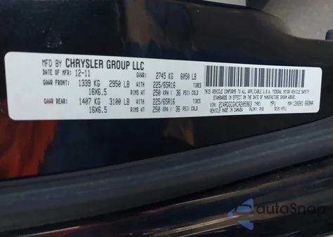 2012 Dodge Grand Caravan Sxt from USA, damaged, VIN 2C4RDGCGXCR205963